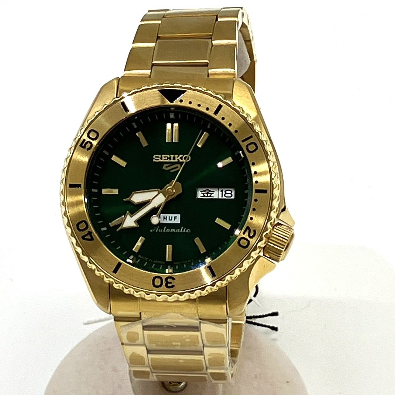 〇 SEIKO セイコー5スポーツ HUF コラボ SBSA164 グリーン文字盤