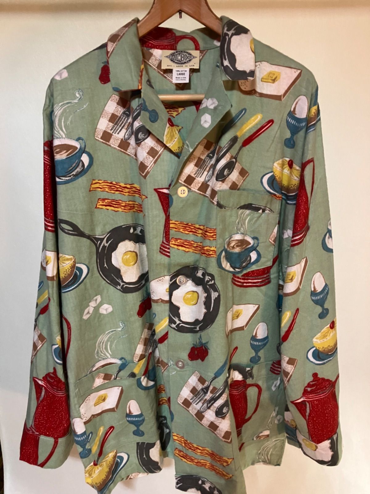 デッドストック！60's アメリカ製？ ハート 時計 総柄 パジャマ パンツ デッドストック！60's アメリカ製？ ハート 時計 総柄 パジャマ パンツ