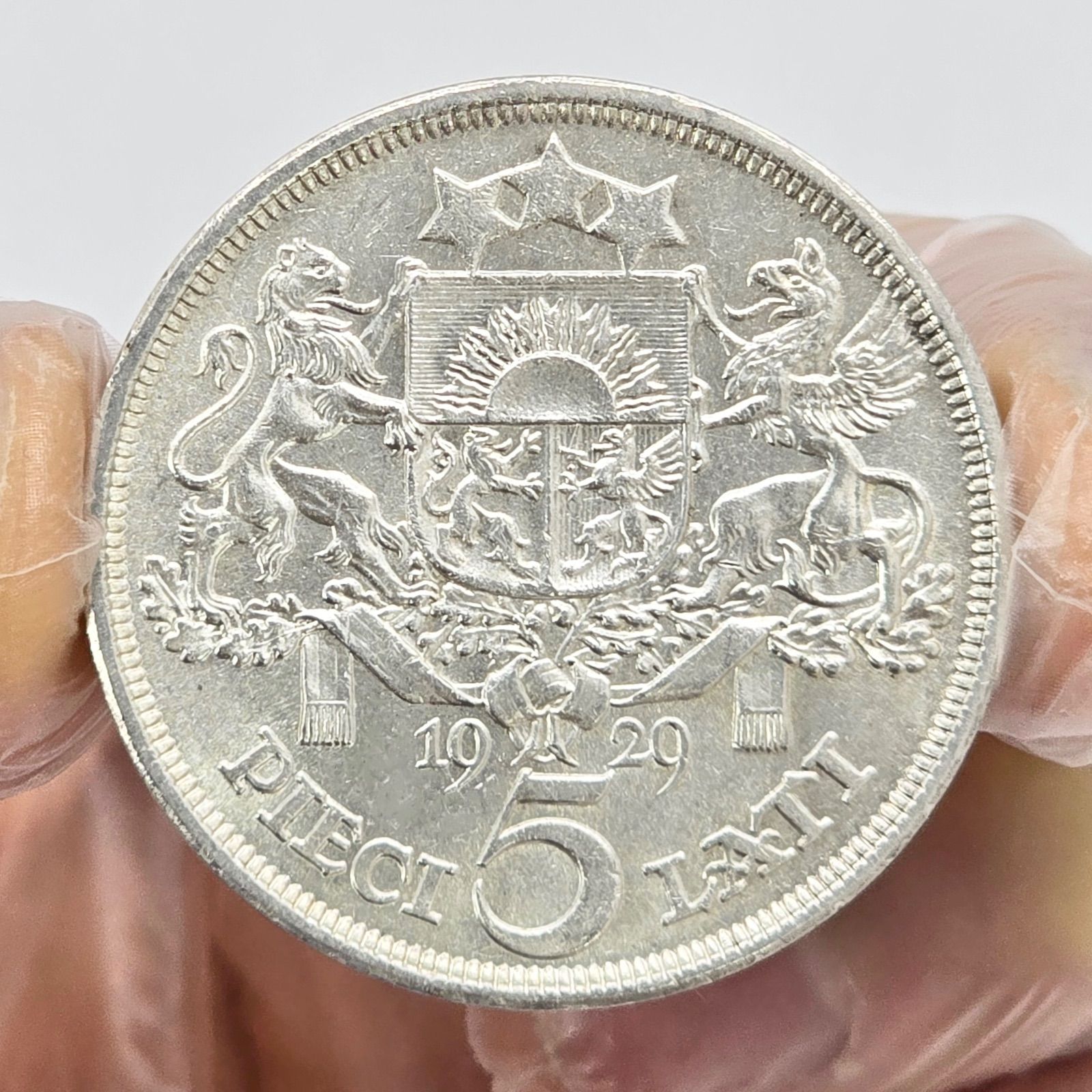 ラトビア銀貨 ラトビア 1929年5ラッツ 大型銀貨 古銭｜Yahoo!フリマ（旧PayPay