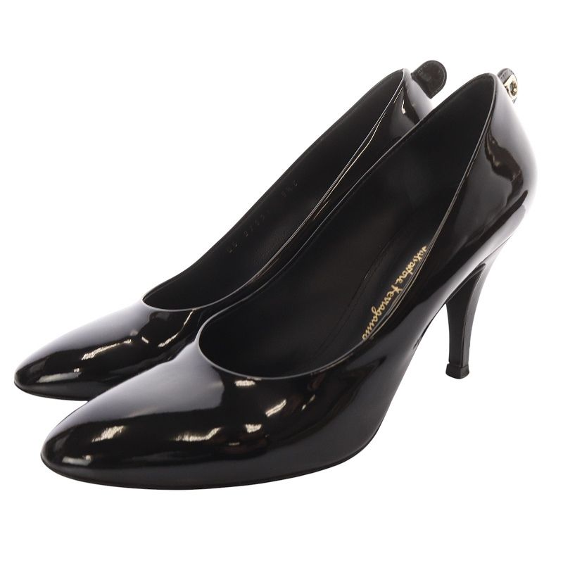 Salvatore Ferragamo クロコブラックヒール 8cm
