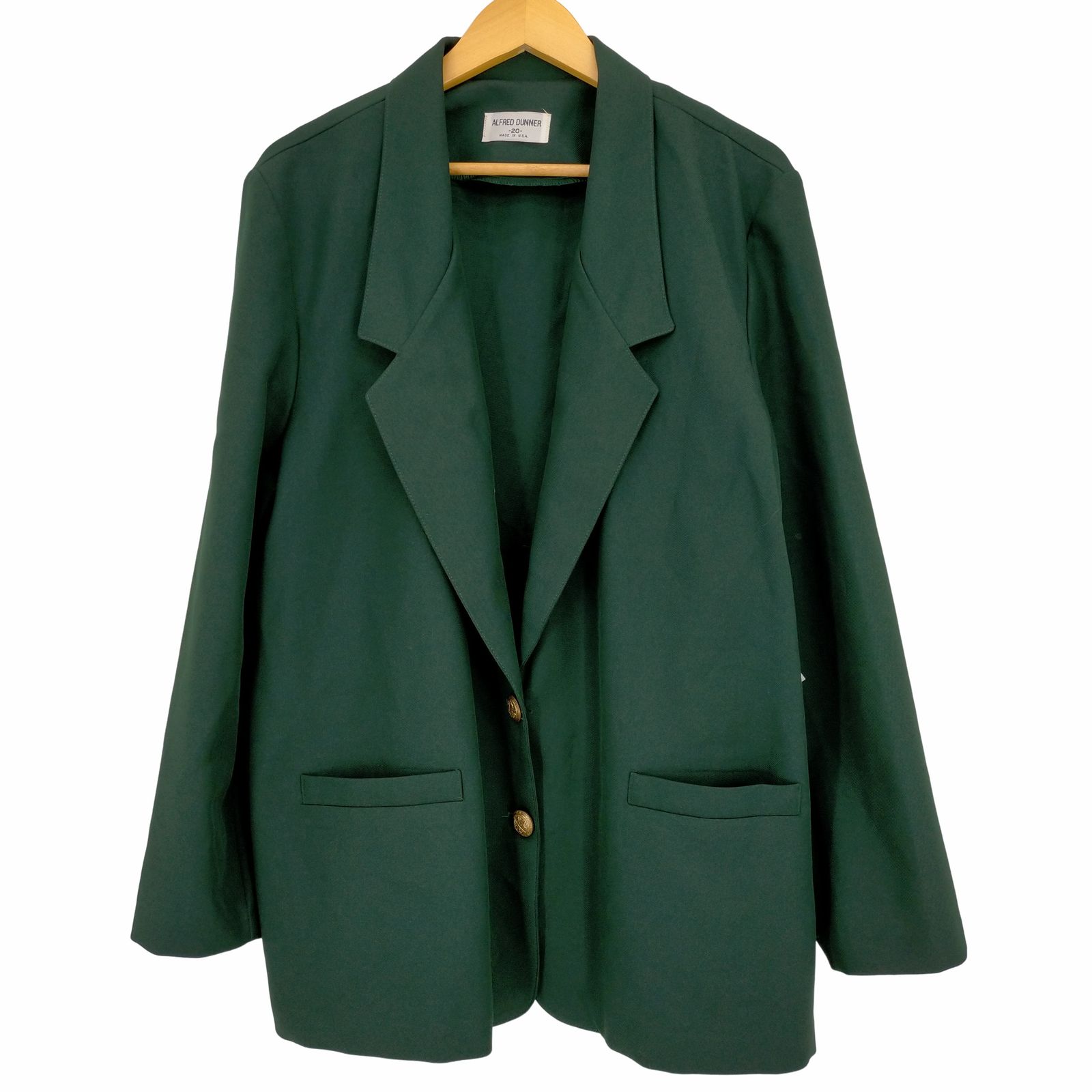 アルフレッドダナー ALFRED DUNNER 90s USA製 金ボタン 2B テーラード 