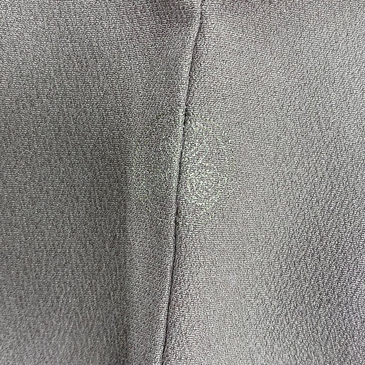 バイセル 着物 美品 名品 色留袖 青灰色 霞 横山大観 ぼかし 一つ紋 正絹 袷 156cm Mサイズ ☆☆☆☆ 色留袖 身丈159.5cm 裄丈67cm M 袷 横山大観 落款あり 霞 山 金銀糸