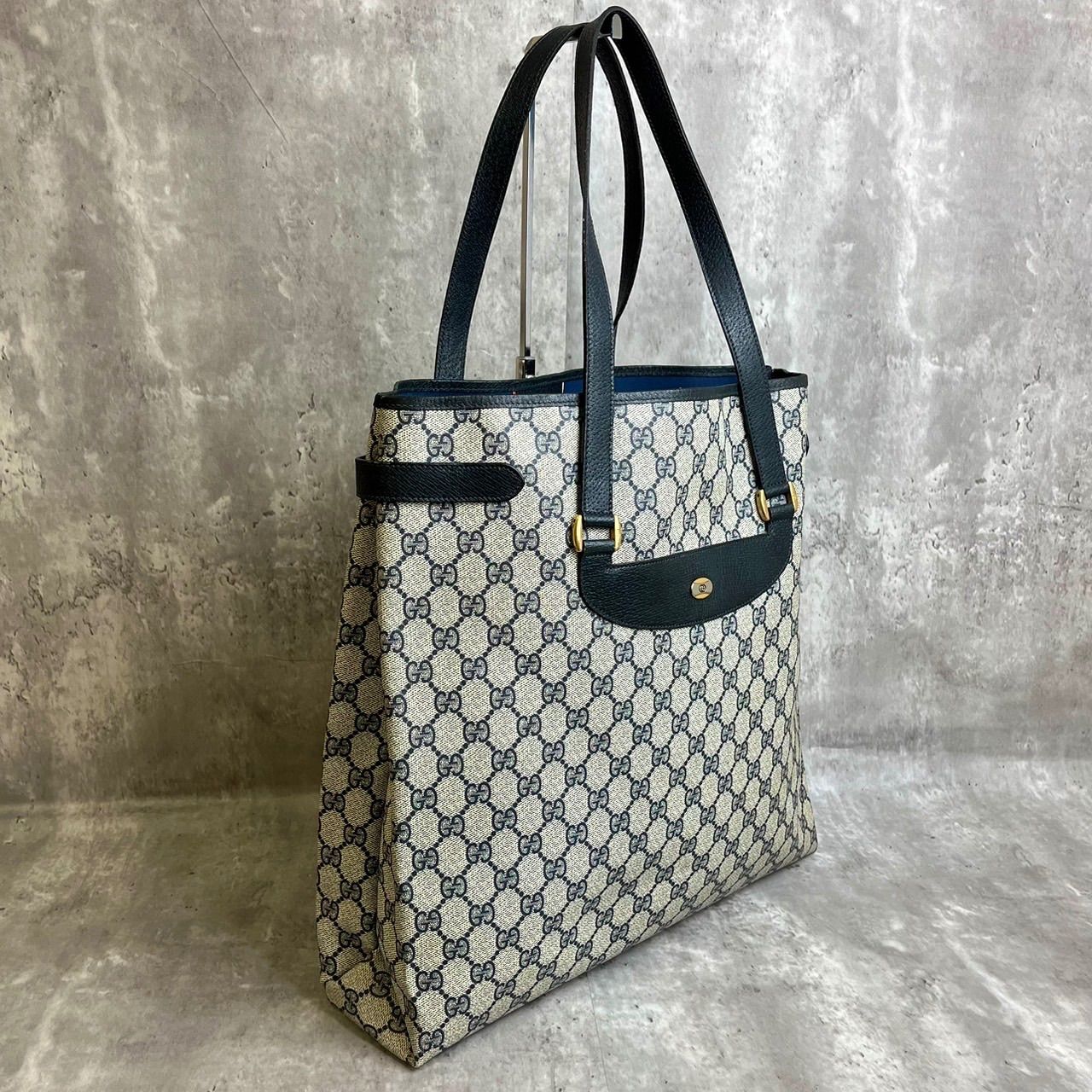 GUCCI グッチ オールドグッチ トートバッグ A4 GG柄総柄 ヴィンテージ