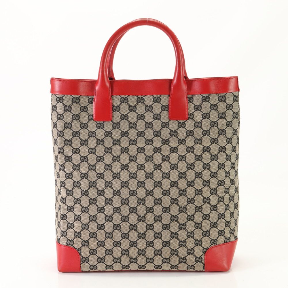 極美品 グッチ GGキャンバス 002 1121 1669 レザー トート バッグ