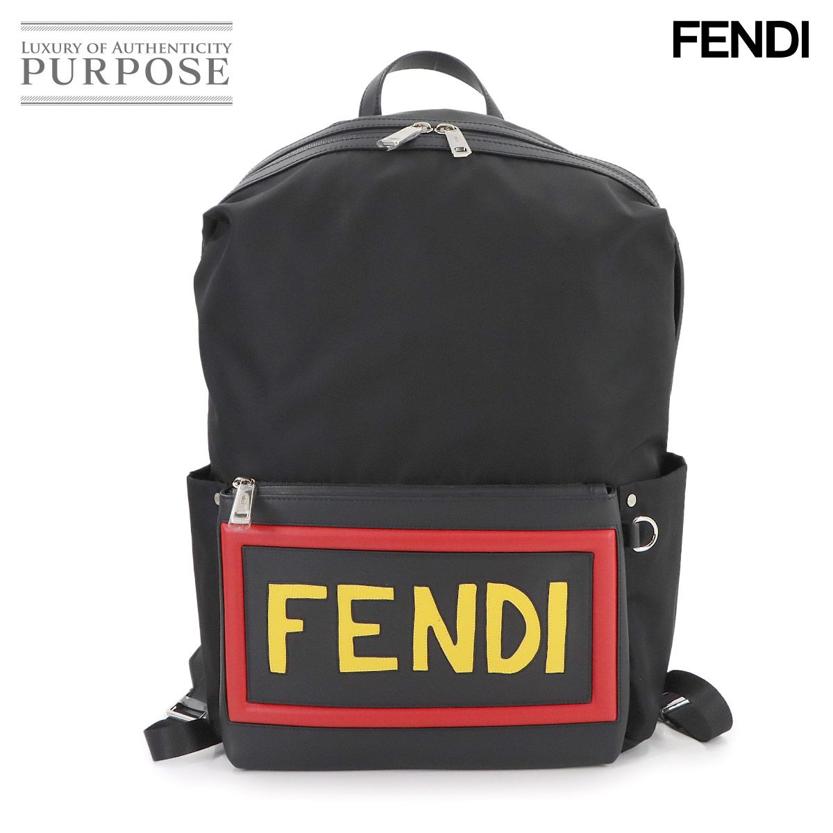 新品同様 フェンディ FENDI ロゴ バックパック リュックサック