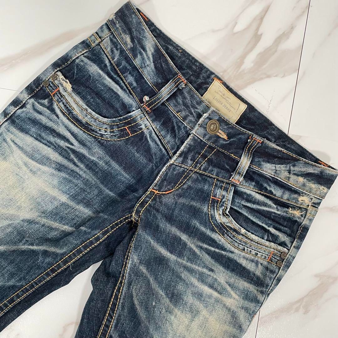 韓国製 LOLITA JEANS PREMIUM ローライズ ダメージジーンズ 韓国 韓国製 LOLITA JEANS PREMIUM ローライズ ダメージジーンズ 韓国