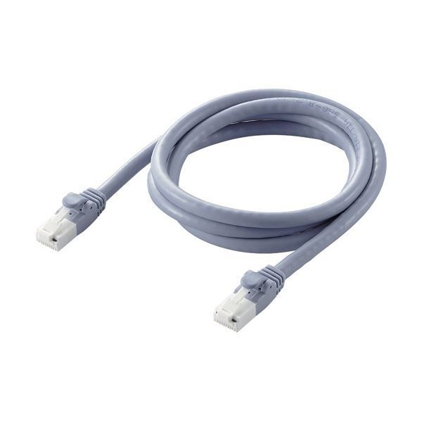 (まとめ) エレコム ツメ折れ防止LANケーブル(Cat6A対応) ブルー 3.0m LD-GPAT/BU3/RS 1本 