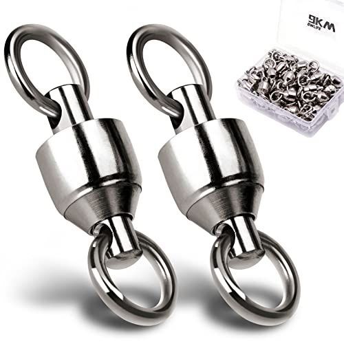 #1（20kg）30個 9KM DWLIFE スイベル サルカン 30個セット ボールベアリングスイベル 溶接リング ステンレス 高強度 海水 淡水 フィッシングコネクター トローリングルアー 釣り道具