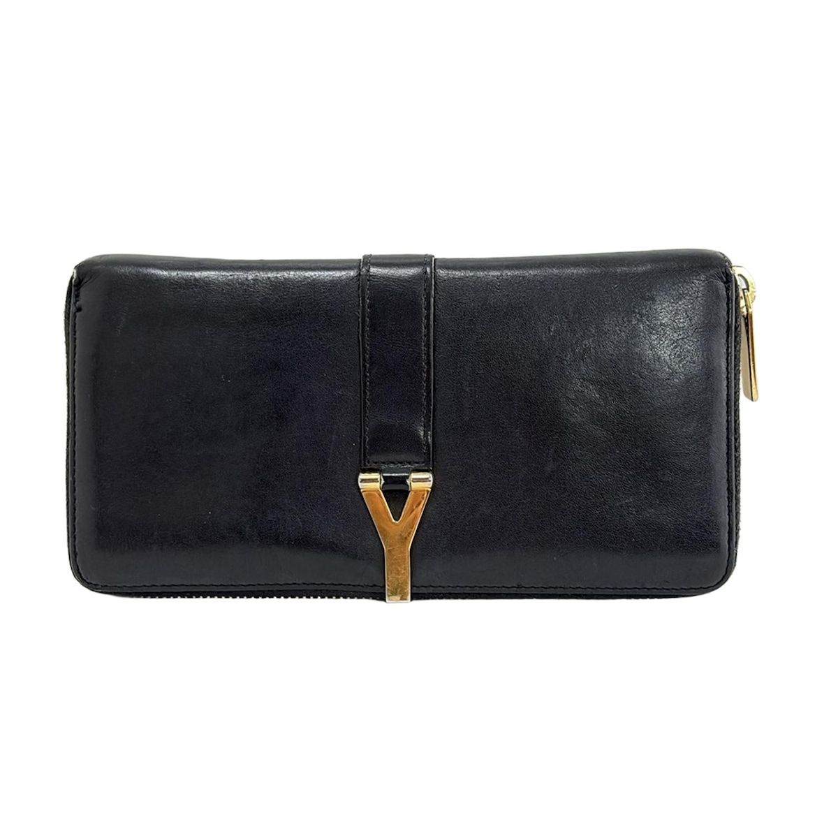SAINT LAURENT PARIS サンローランパリ 長財布 Yライン 314991 黒 ラウンドファスナー レザー
