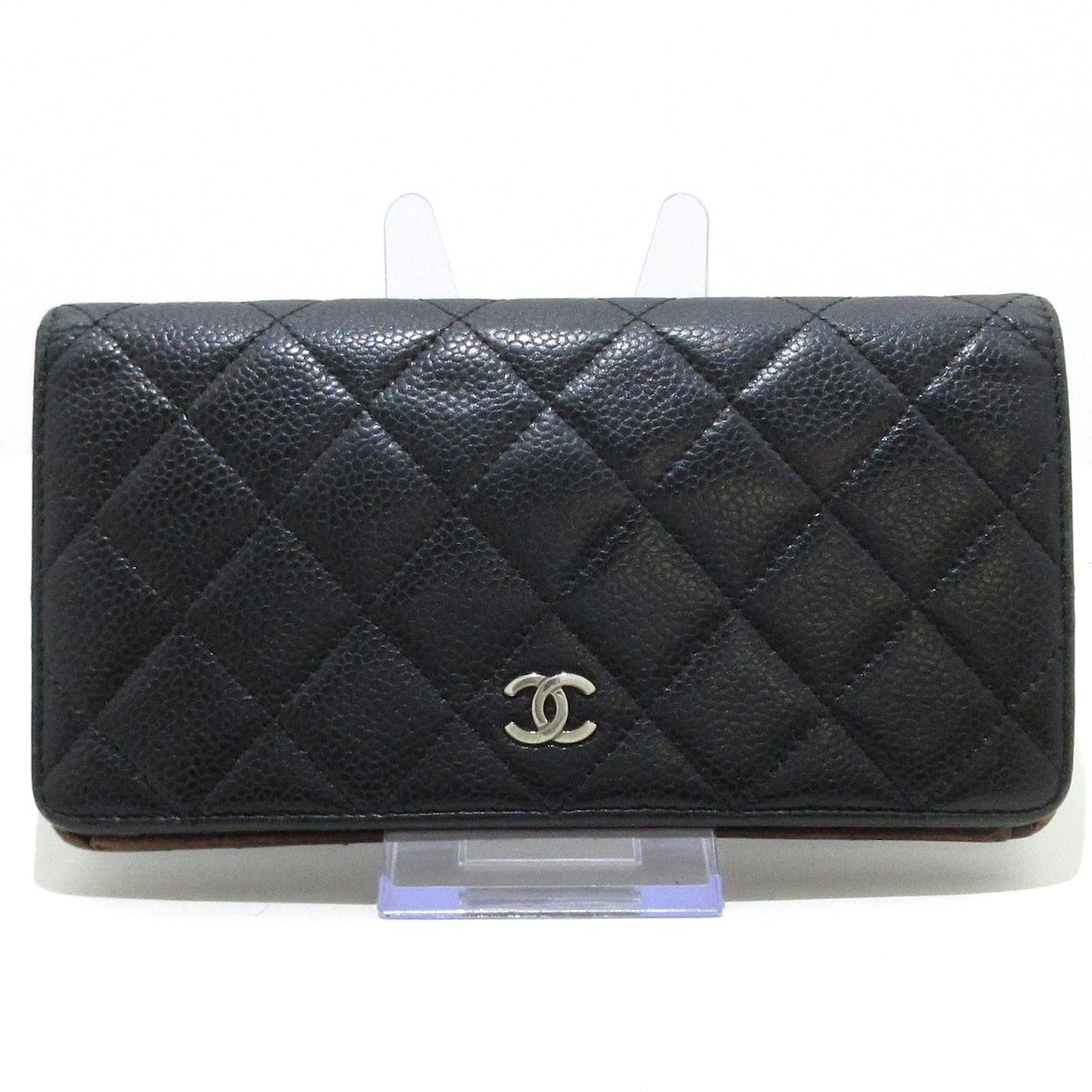 CHANEL(シャネル) 長財布 マトラッセ 黒 ココマーク/シルバー金具 ...