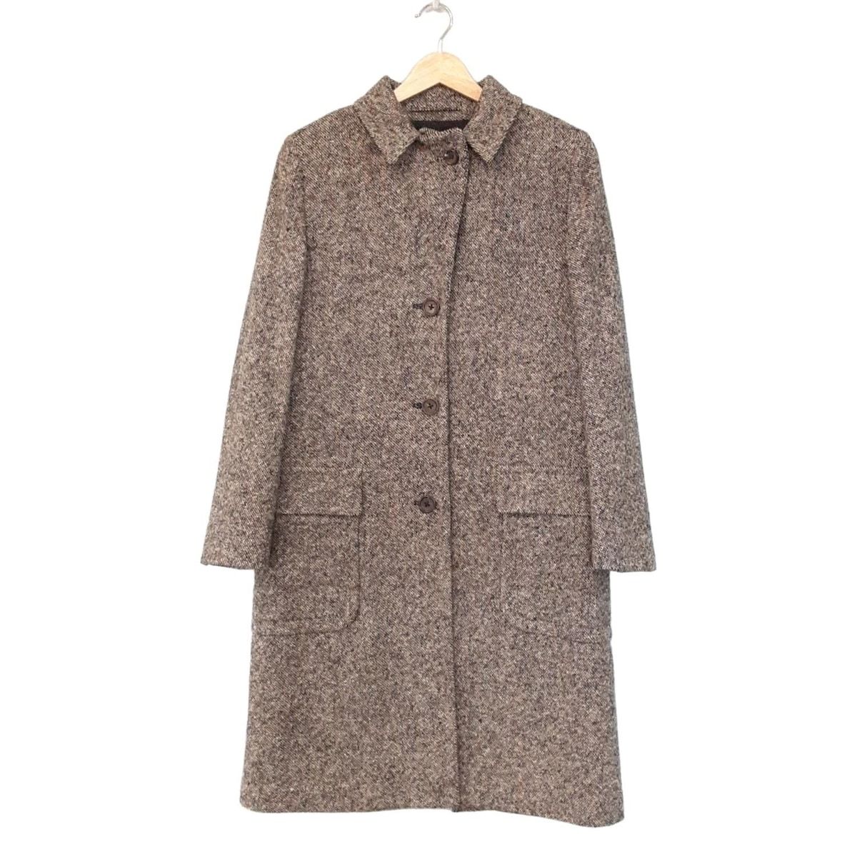 MargaretHowell マーガレットハウエル コート サイズ2 M レディース - グレーベージュ×黒 長袖|ニット|秋|冬