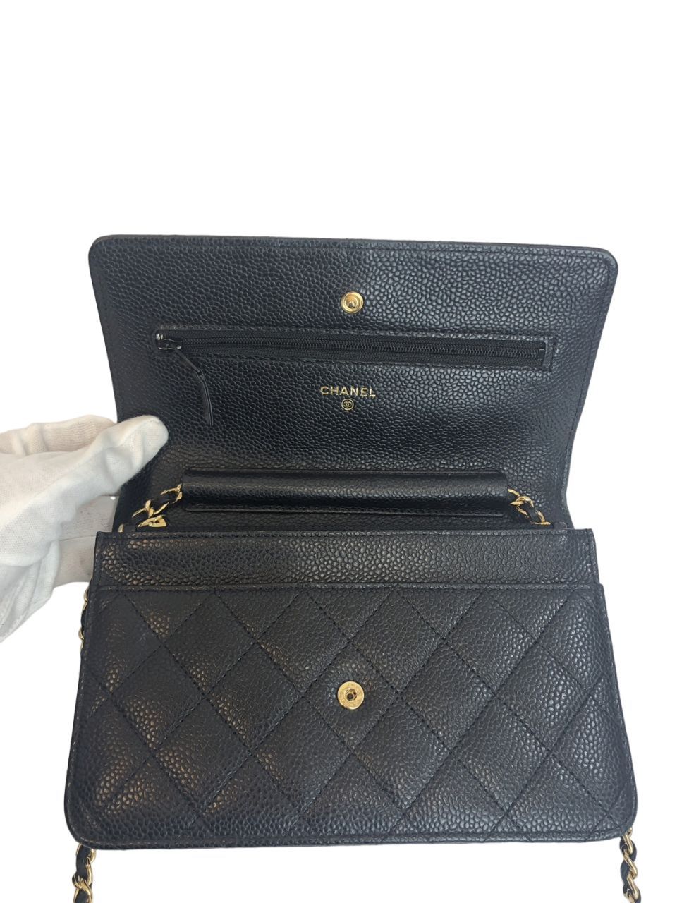 シャネル CHANEL チェーンウォレット マトラッセ キャビアスキン ブラック ゴールド金具 財布 レディース AP0250 - メルカリ