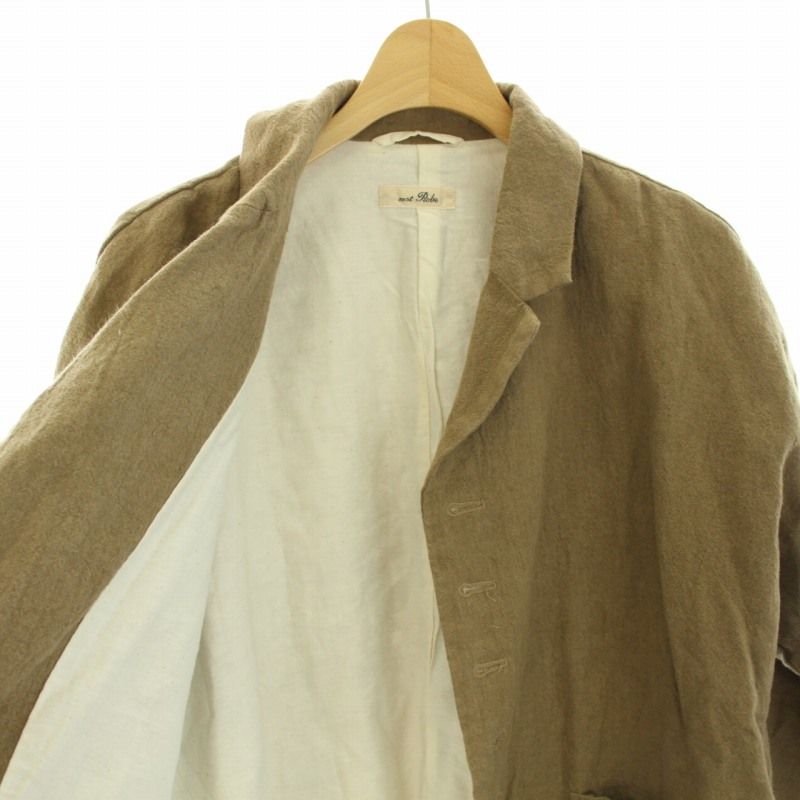ネストローブ ノーカラーリネンジャケット