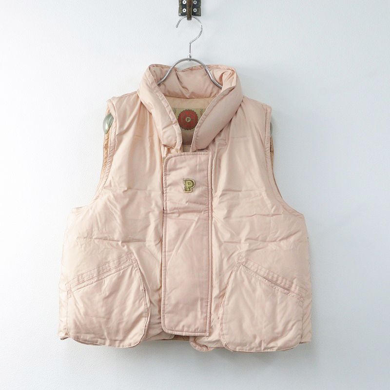 ピンクハウス PINK HOUSE Pワッペン ナイロンダウンベスト/ピンク