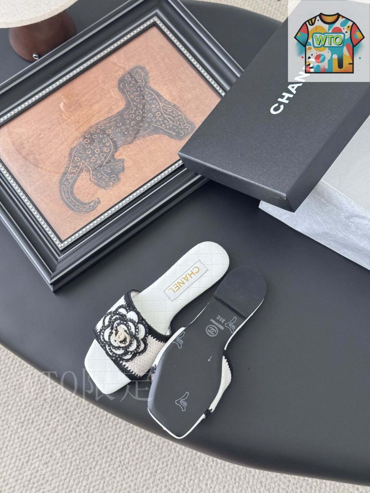 Chanel スリッパ Chanel 27P 椿スリッパ06-2 - メルカリ