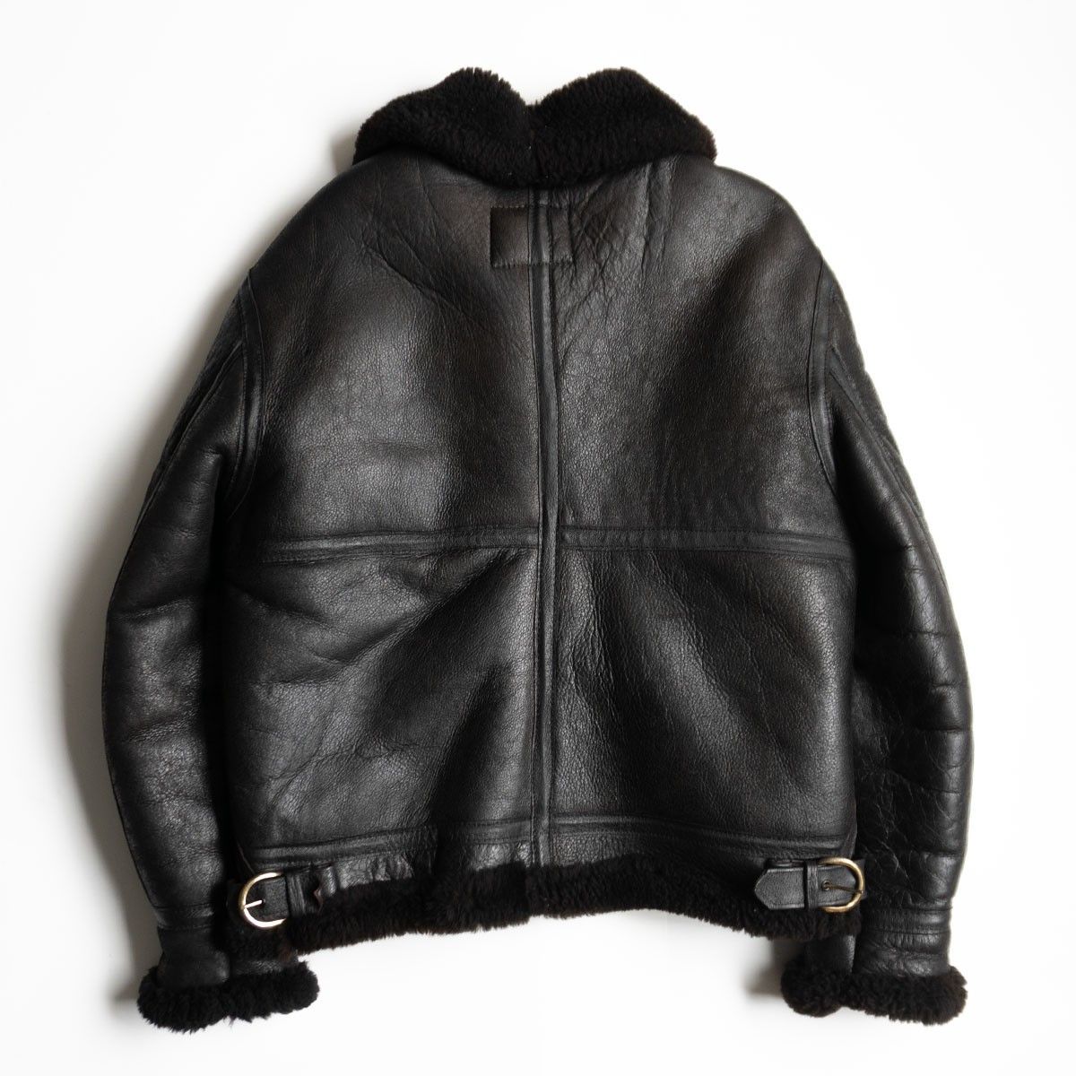 schott B-3フライトムートンジャケット 38 バイオハザードレオン着用 美品】SCHOTT【B-3 ムートンボンバージャケット】40 ブラック