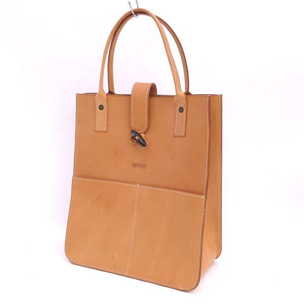 BREE | ブリー レザー トートバッグ ベージュ ヌメ革 ポーチ付き バッグ|バック|BAG|鞄|カバン ブランド