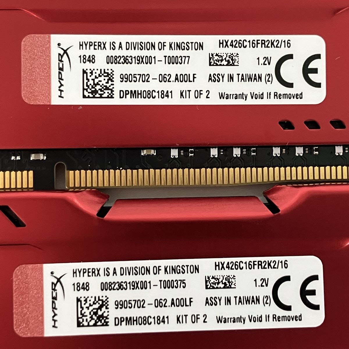 Kingston FURY HyperX DDR4 8GB×4 32GB HX426C16FR2K2/16 4枚
