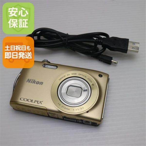 美品 COOLPIX S3300 スイートゴールド 即日発送 デジカメ Nikon