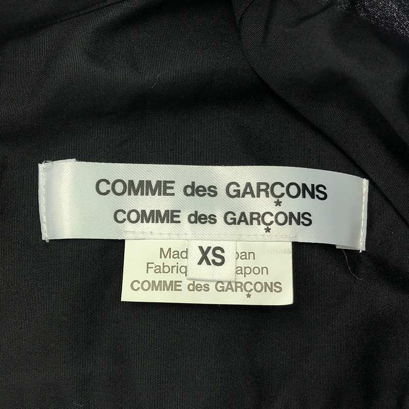 COMME des GARCONS COMME des GARCONS - 【美品】  COMME des GARCONS COMME des GARCONS / コムコム | 2021SS | コットン バックオープン リボン シャツ ブラウス | XS | ブラック | レディース 美品】 COMME des GARCONS COMME des GARCONS / コムコム