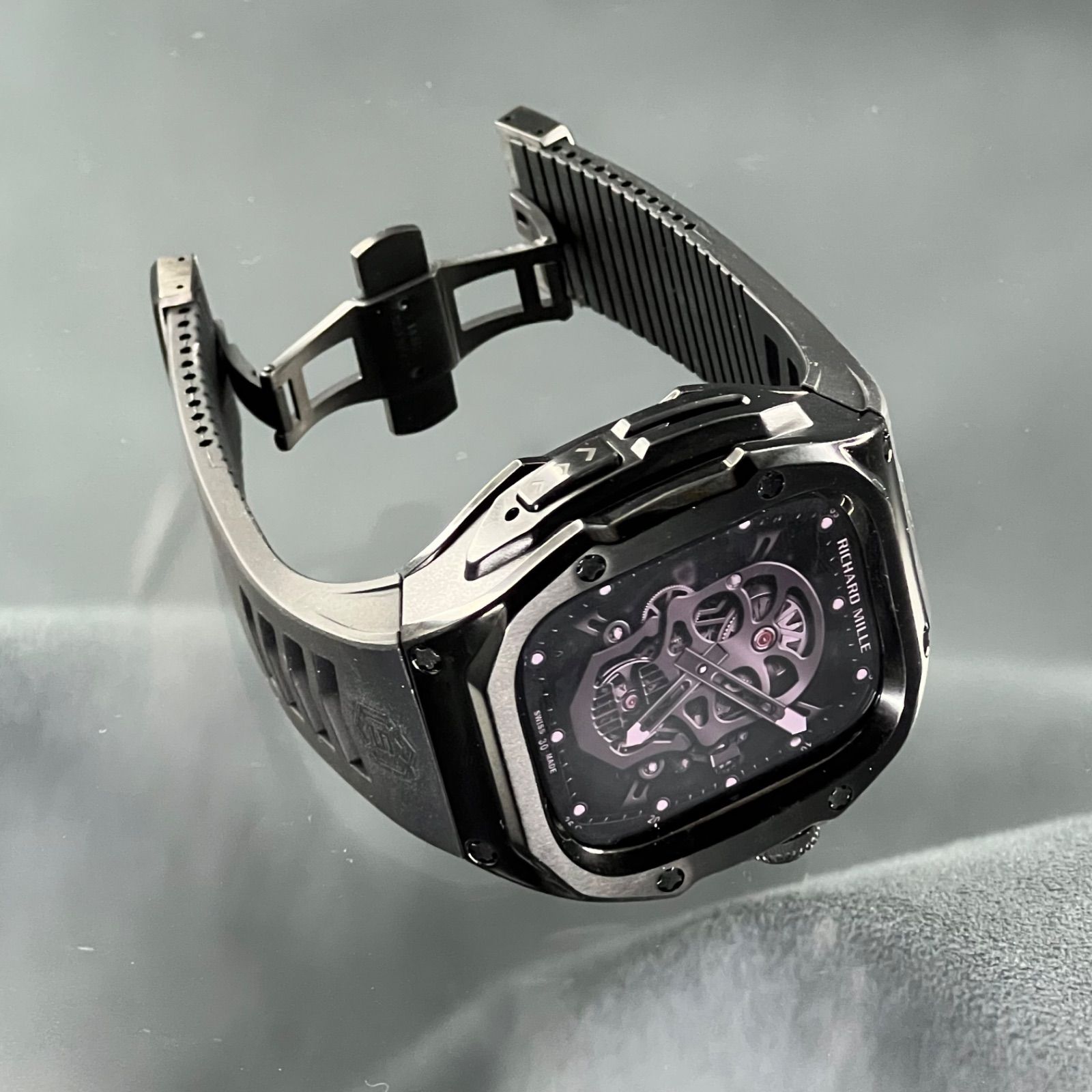 49mm ブラック ステンレス ケースアップルウォッチ ウルトラ