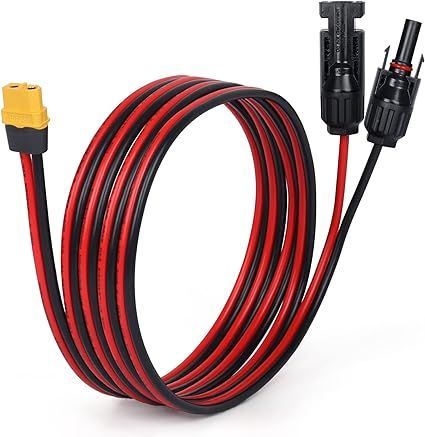 MC4 コネクタ ソーラー充電ケーブルMC4 XT60ポート から 対応 変換アダプター 12AWG 2M ポータブル 電源用ソーラーケーブル ソーラーコネクタる ポータブル発電所、ソーラー発電機用