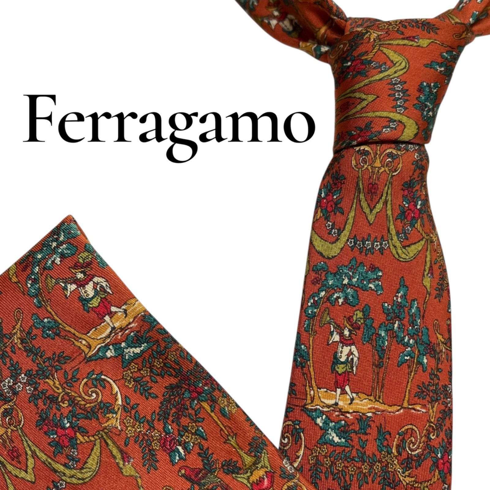 美品 サルヴァトーレフェラガモ ネクタイ レジメンタル ストライプ 紺 赤 Amazon | Salvatore Ferragamo(サルヴァトーレ フェラガモ