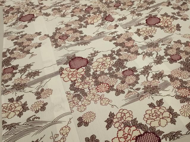 平和屋着物＊夏物 小紋 絽 大小あられ 洗える着物 未使用 CAAW9873gh