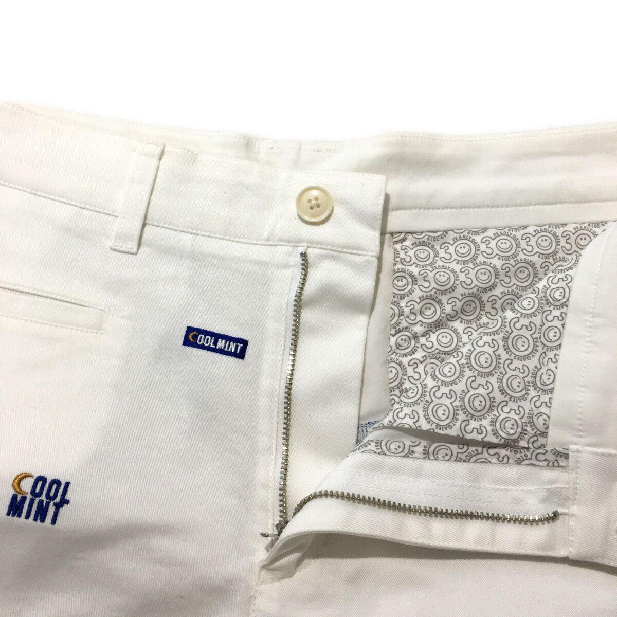 PEARLY GATES メンズパンツ ホワイト 中古 メンズ パーリーゲイツ PEARLY GATES ハーフパンツ 5(L) 白