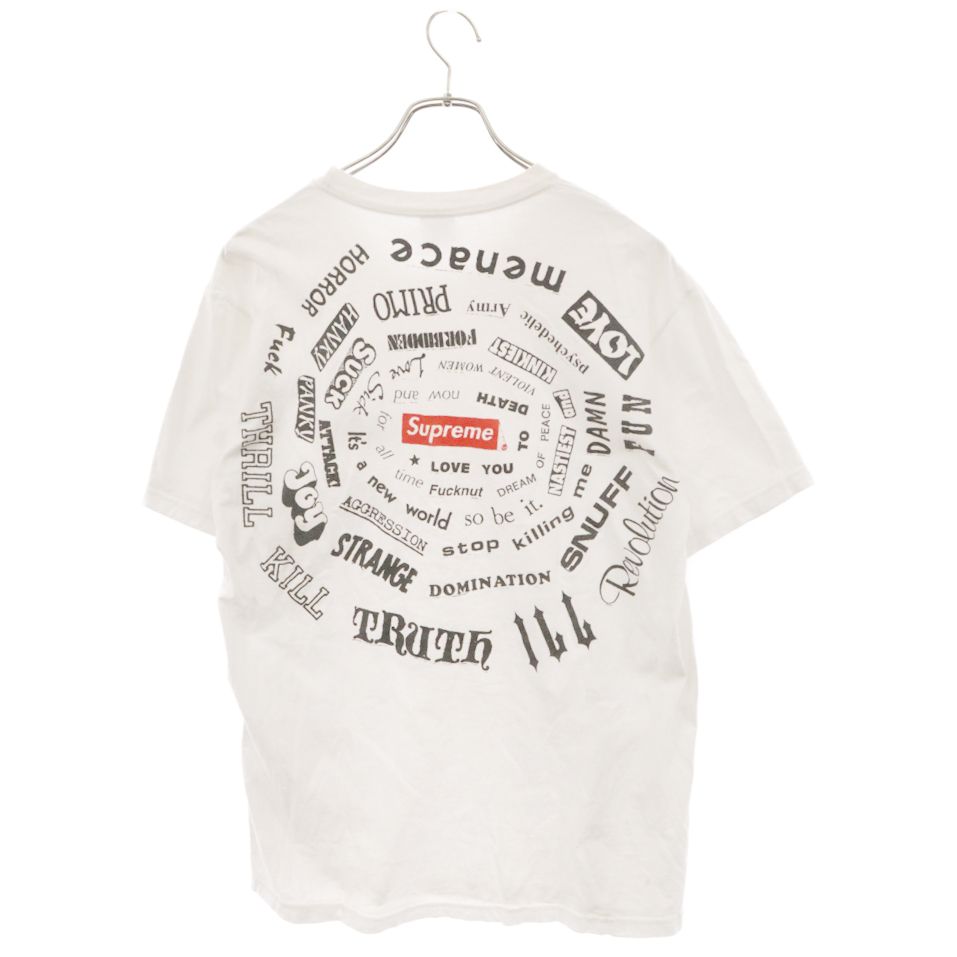 SUPREME (シュプリーム) 21SS Spiral Tee スパイラルティー ロゴプリントクルーネック半袖Tシャツ 半袖カットソー ホワイト -  メルカリ