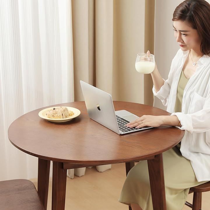 MU RONG アメリカFAS級オークダイニングテーブル 丸テーブル 円形