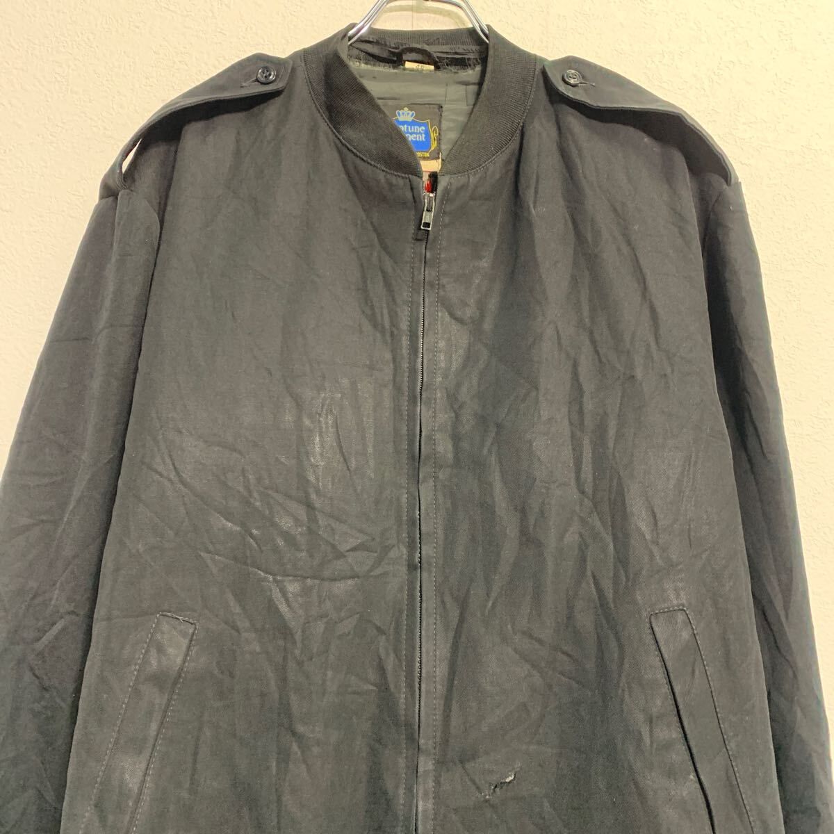 Neptune Garment Co. ブルゾンジャケット L 程 ブラック ジップアップ 