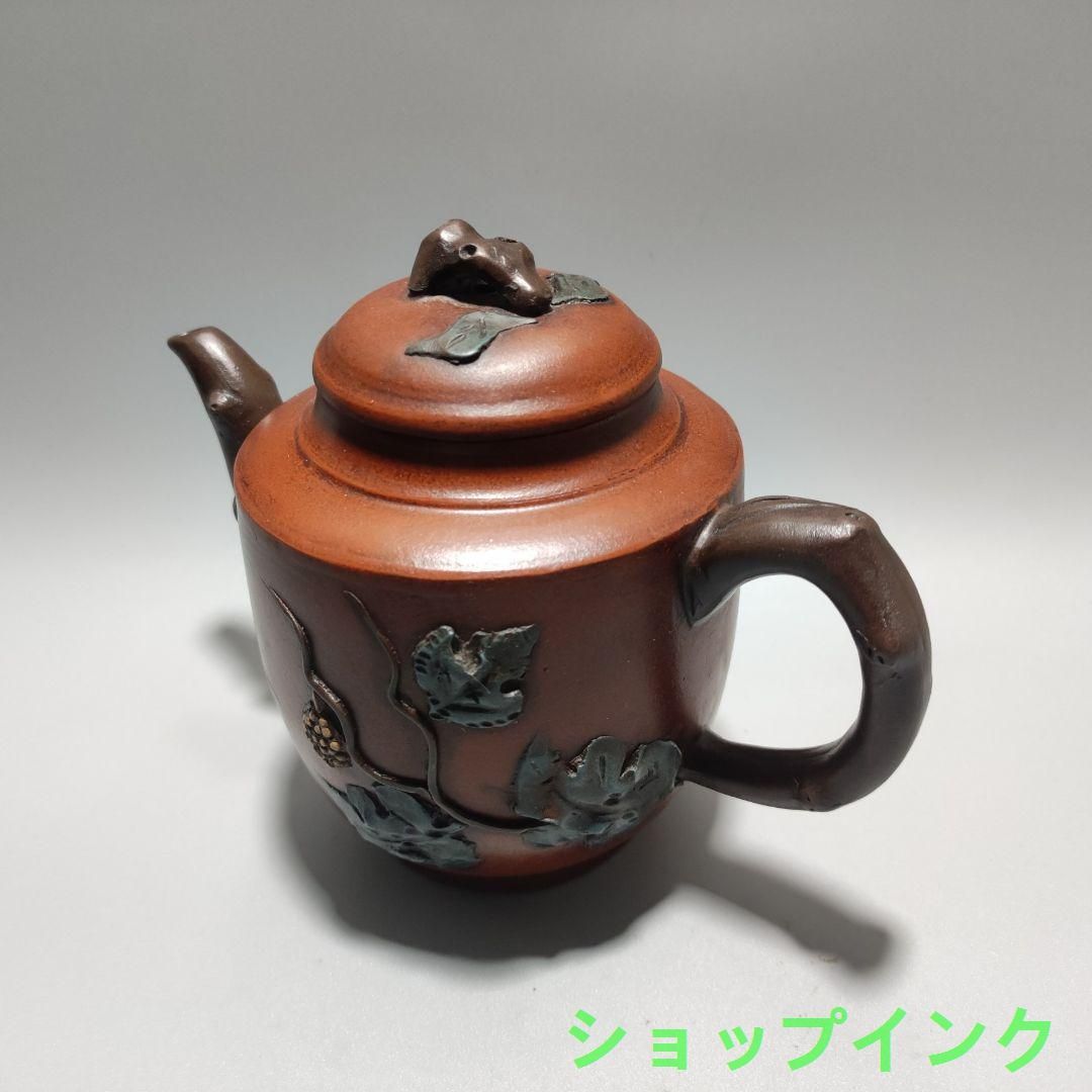紫砂壺 急須 花壺茶道具 紫砂壺・紫泥急須・茶壺・茶道具 置物 - メルカリ