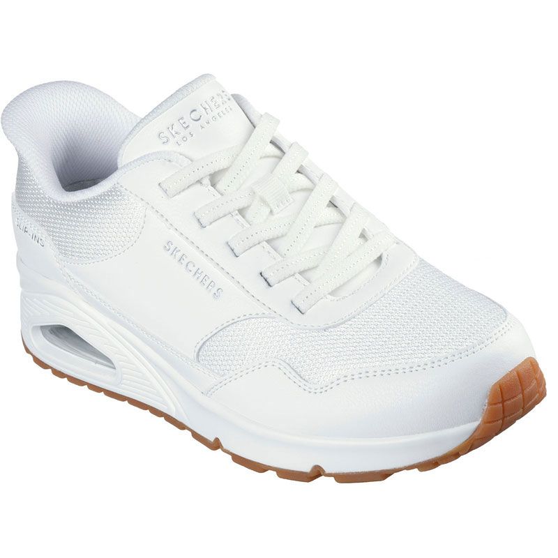 SKECHERS スケッチャーズ UNO-BANKSIA カジュアル シューズＷ 177117w-wht、(WHT)ホワイト