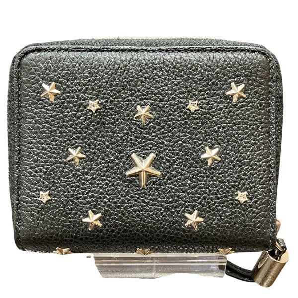 ジミーチュウ スタースタッズ ラウンドジップ 2つ折り財布 ユニセックス