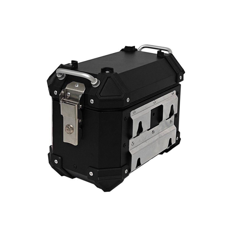 サイドボックス バイク用サイドケース 左右セット 片側16L サ イドキャリア付き ルミ製 パニア ケース 鍵付き 防水 簡単脱着 黒