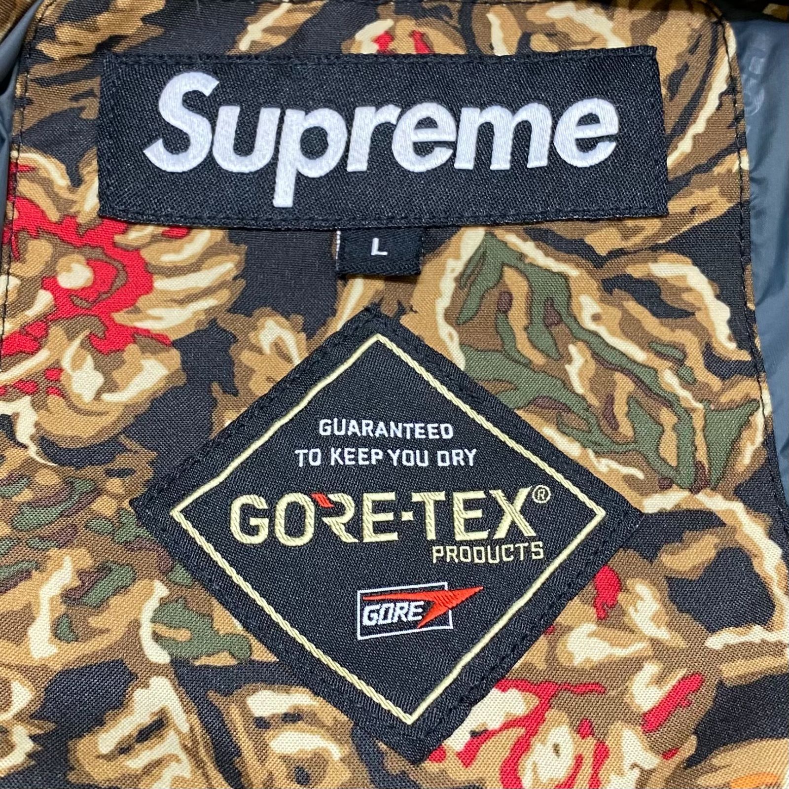 Supreme GORE-TEX COURT FLOWER JACKET Lサイズ マルチカラー 花柄