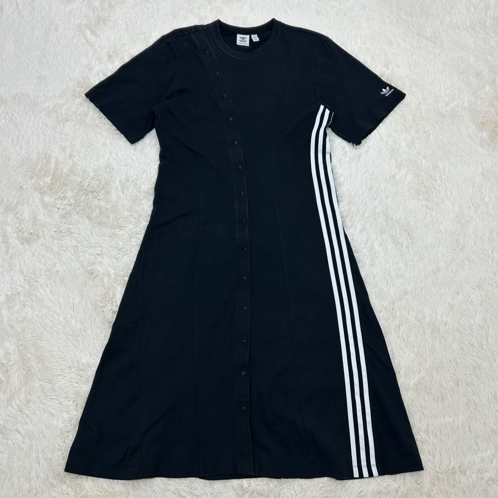 【adidas originals】ロングワンピース ブラック Lサイズ adidas originals アディダス オリジナルス ロングワンピース