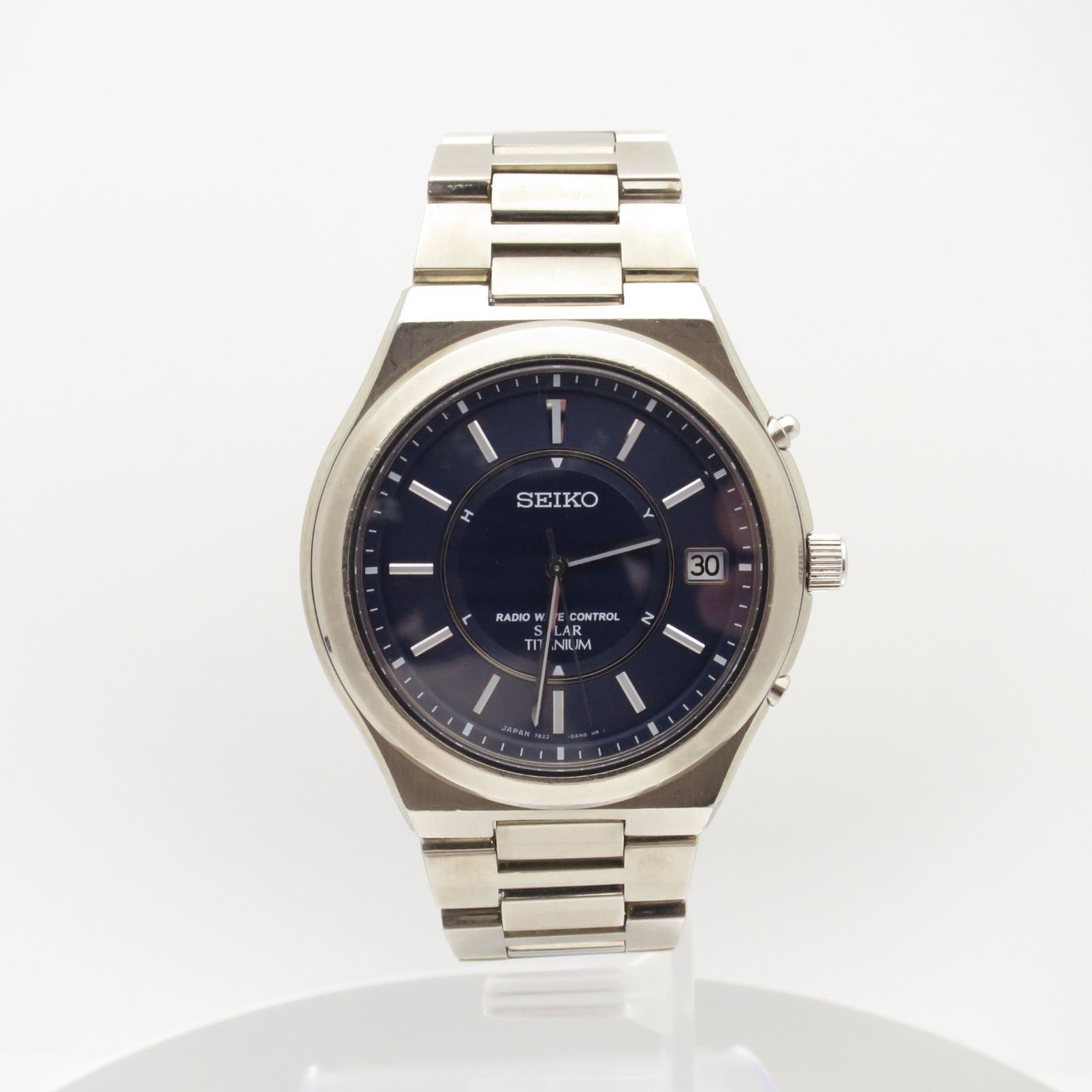 新品電池】ソーラー チタニウム セイコー メンズ腕時計 7B22