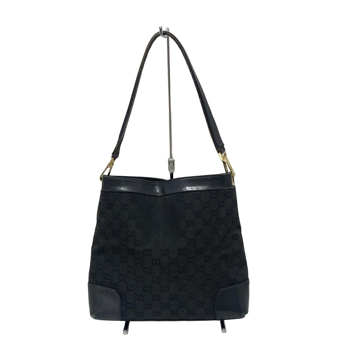 GUCCI グッチ ショルダーバッグ GG柄 90480 黒 ジャガード×レザー GUCCI(グッチ) ショルダーバッグ GG柄 33900 黒 レザー - メルカリ
