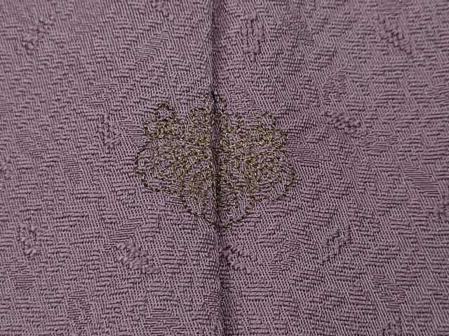 平和屋着物○上質な色無地 舞葉地紋 浅紫色 正絹 逸品 未使用