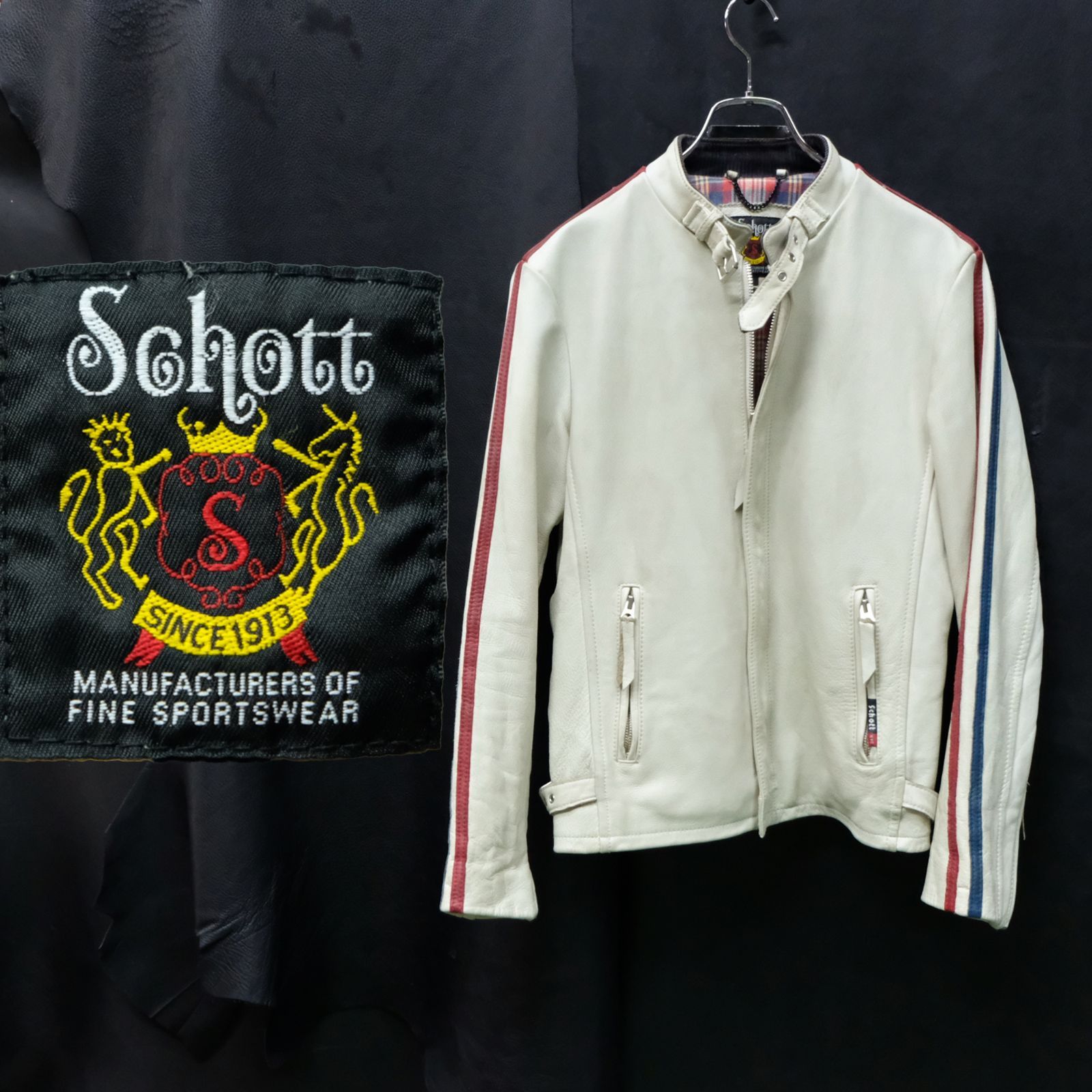 Schott クラシックレーサー 汚し加工 シングルライダースジャケット S スポーツジャケット レーシングジャケット 革ジャン バイカー - メルカリ