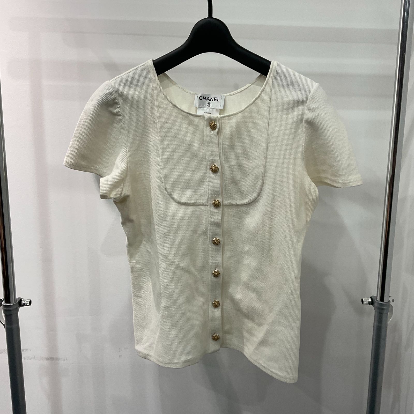 シャネル カットソー カーディガン 半袖 40 D25060308