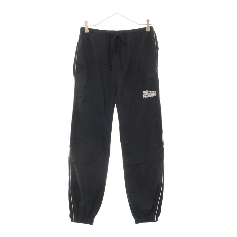 HYSTERIC GLAMOUR (ヒステリックグラマー) サイドライン フロントロゴ ナイロン トラックパンツ ブラック 02193AP10