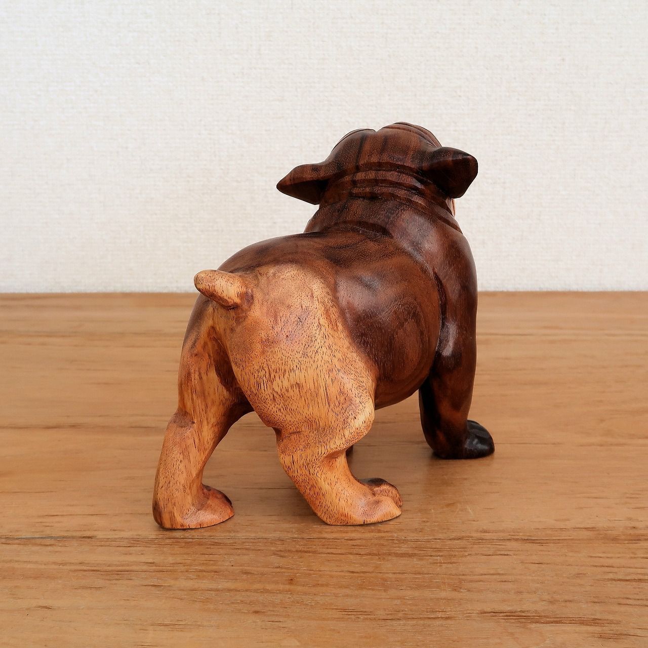 犬 置物 ブルドッグ 木製 犬 置物 ブルドッグ 木製 かわいい 木製 木彫り 犬 ブルドック