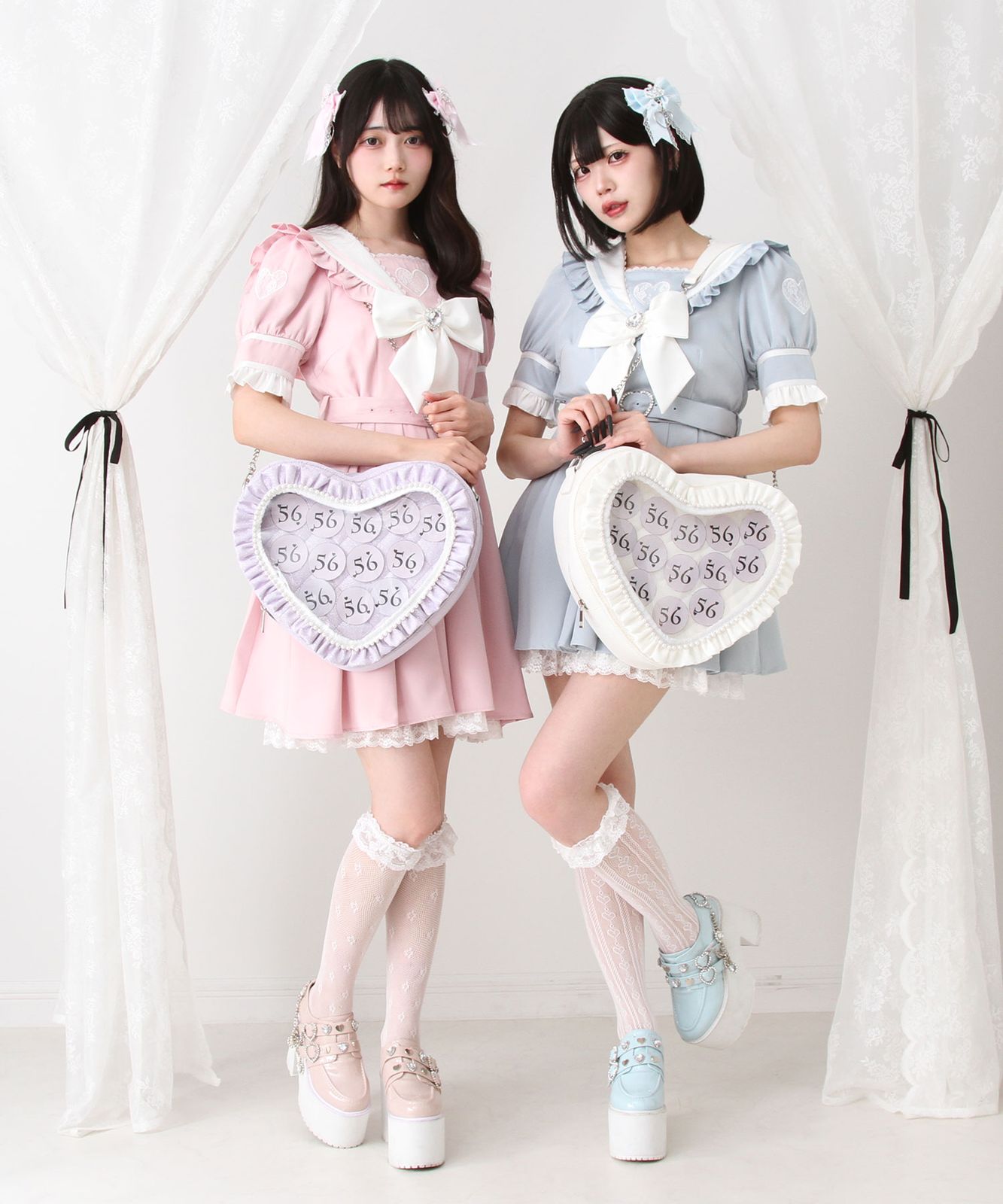 夢展望公式 [新品未使用] ハートパールキルティング痛バ [ブラック] 他 