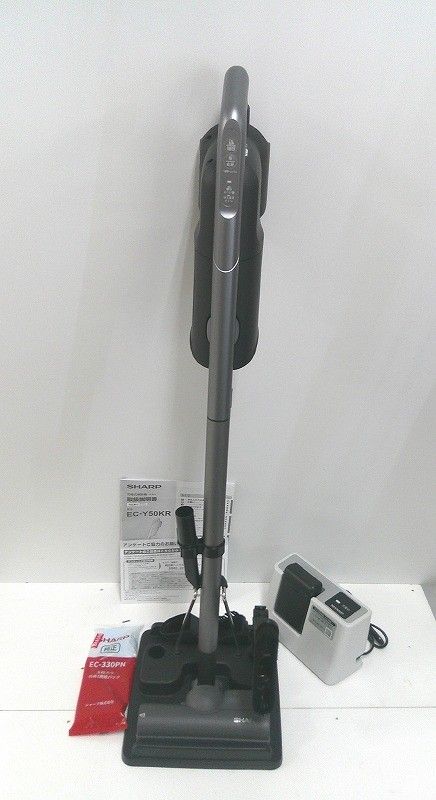 s25g-A473k SHARP シャープ 充電式掃除機 スティッククリーナー 紙パック式 EC-Y50KR-B ブラック
