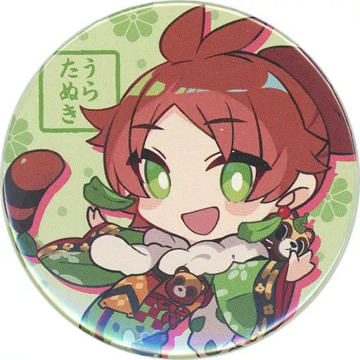 中古】バッジ・ピンズ うらたぬき(SD/名前：四角枠) 缶バッジ 「浦島