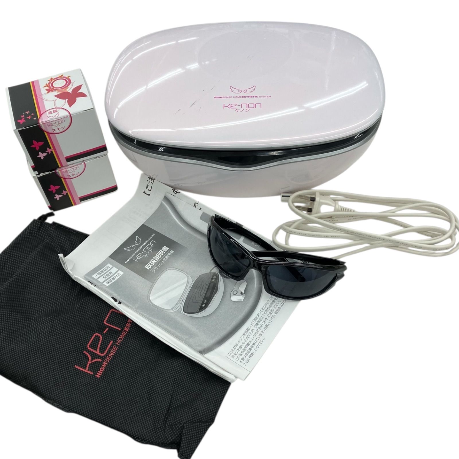 ケノン 脱毛器 Ver.8.0 ホワイト NIPL2080 186001 現状品 ケノン KE-NON NIPL-2080 ver.8.0 フラッシュ式脱毛器