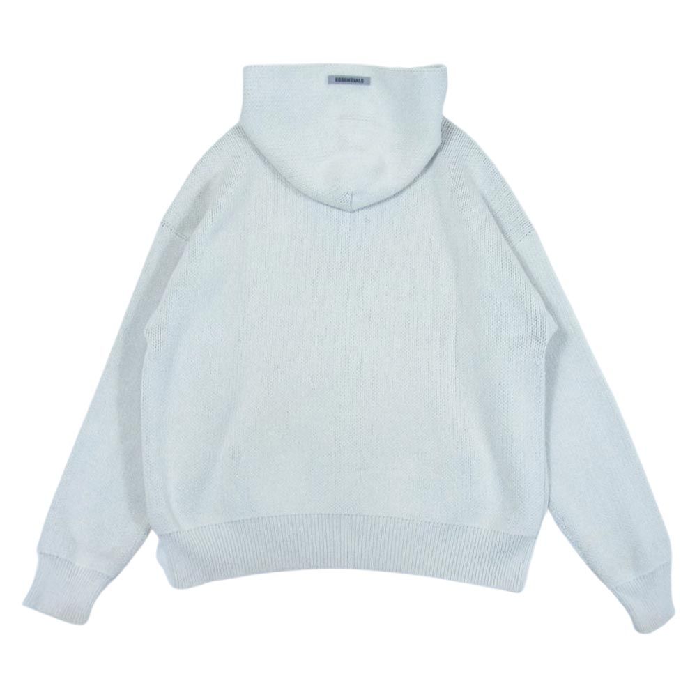 FEAR OF GOD フィアオブゴッド パーカー ESSENTIALS エッセンシャルズ Knit Logo Hoodie フロント ロゴ ニット  パーカー ベージュ系 グレー系 M【中古】 - メルカリ